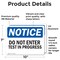 Signmission Do Not Enter Test In Progress OSHA Notice Sign, Vinyl Decal, 10in W x 7in L, 2PK OS-2PACK-NS-D-710-L-11225 - alternate 3